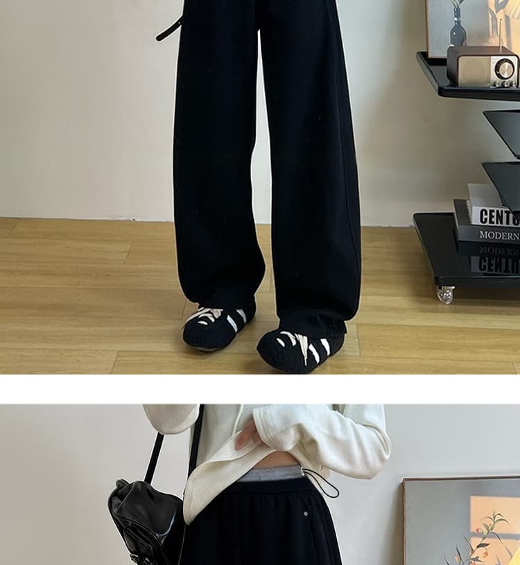 새로운 가을 아메리칸 둘 착용 임산부 바지 외출용 좁은 에디션 와이드 레그 팬츠 모통이 칼 바지 슬림해 보이는 웨이 바지 캐주얼 바나나 바지 상세 이미지 27