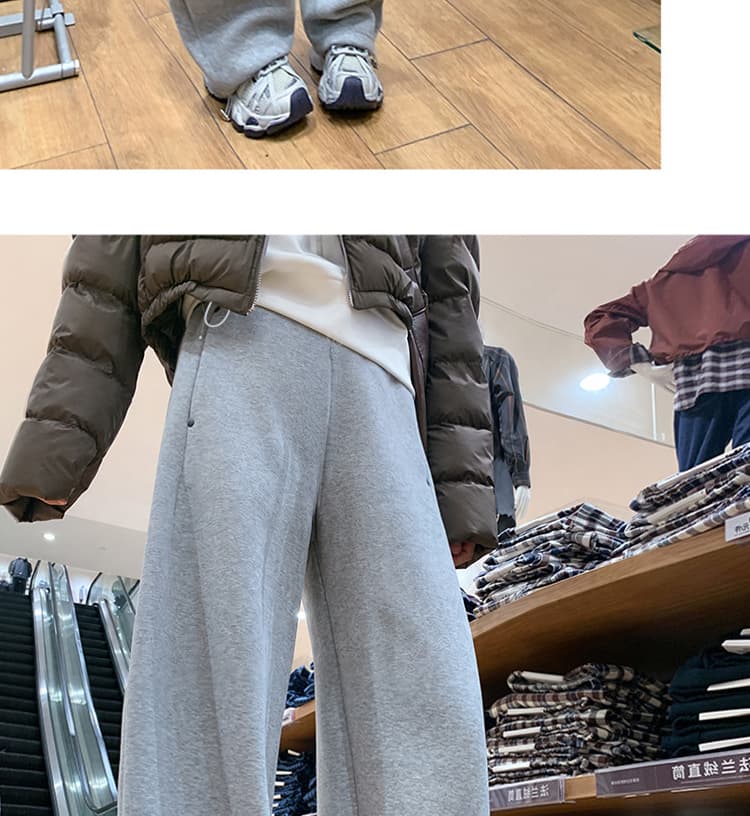 새로운 가을 아메리칸 둘 착용 임산부 바지 외출용 좁은 에디션 와이드 레그 팬츠 모통이 칼 바지 슬림해 보이는 웨이 바지 캐주얼 바나나 바지 상세 이미지 34