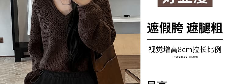 임산부 바지 가을 겨울철 도루 센스 모직 루즈핏 느긋한 와이드 레그 팬츠 배 모양 몸 슬림해 보이는 찹쌀 캐주얼 바지 상세 이미지 11