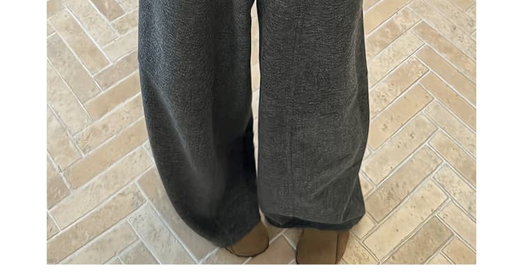 임산부 바지 가을 겨울철 도루 센스 모직 루즈핏 느긋한 와이드 레그 팬츠 배 모양 몸 슬림해 보이는 찹쌀 캐주얼 바지 상세 이미지 39