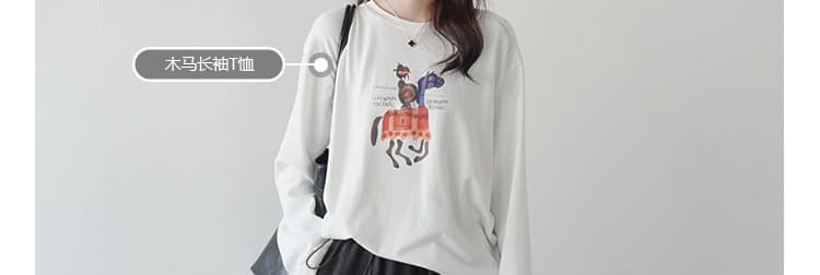 임산부 바지 가을 겨울철 도루 센스 모직 루즈핏 느긋한 와이드 레그 팬츠 한 부서 배 모양 몸 슬림해 보이는 9부 바지 상세 이미지 2