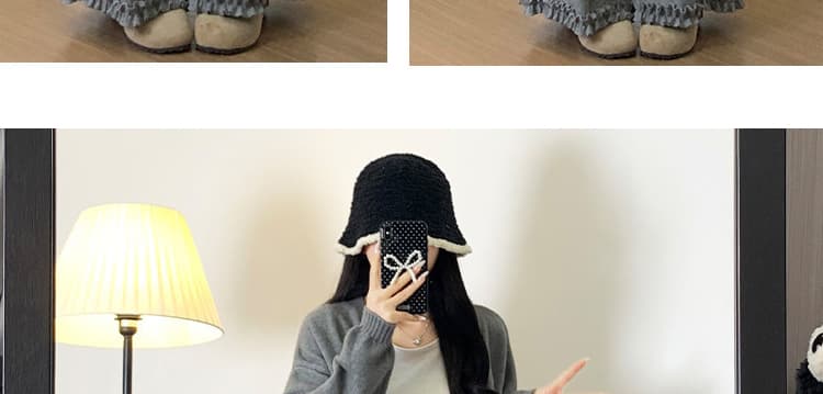 임산부 바지 가을 겨울철 느긋한 루즈핏 슬림해 보이는 와이드 레그 팬츠 프릴 캐주얼 스트레이트 긴 바지 상세 이미지 43