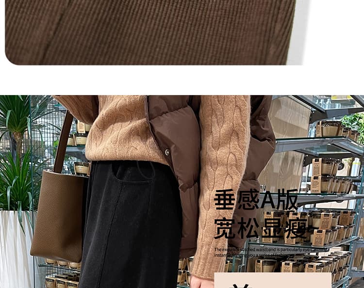 임산부 바지 가을 겨울철 느긋한 루즈핏 슬림해 보이는 와이드 레그 팬츠 스트레이트 풍선 바지 9부 바지 상세 이미지 22