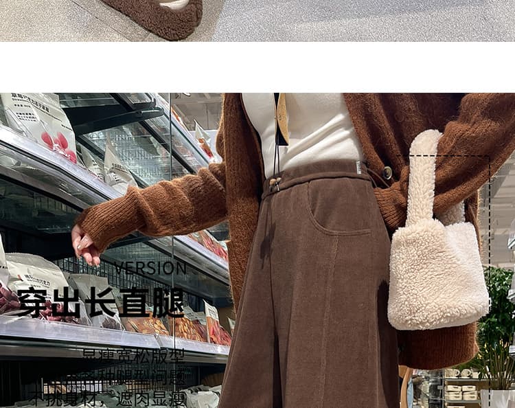 임산부 바지 가을 겨울철 느긋한 루즈핏 슬림해 보이는 와이드 레그 팬츠 스트레이트 풍선 바지 9부 바지 상세 이미지 24
