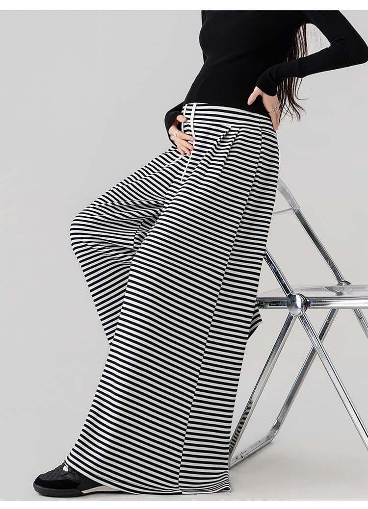 실사 새로운 임산부 바지 가을 겨울철 빈 가스 층 오로라 기사 느긋한 와이드 레그 팬츠 루즈핏 도루 센스 슬림해 보이는 치마바지 상세 이미지 19