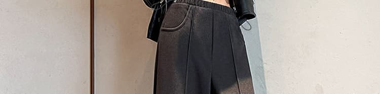 임산부 바지 가을 겨울철 도루 센스 모직 루즈핏 느긋한 와이드 레그 팬츠 한 부서 배 모양 몸 슬림해 보이는 9부 바지 상세 이미지 47