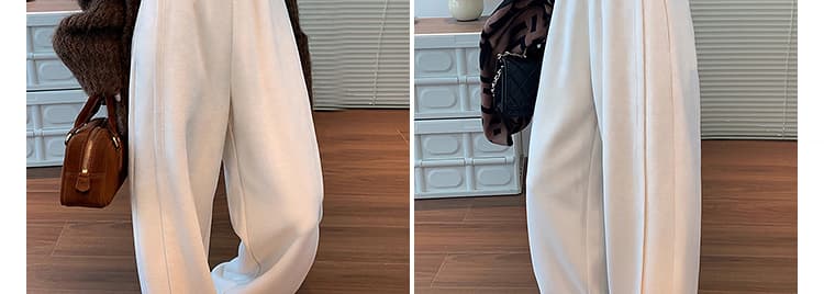 임산부 바지 가을 겨울철 도루 센스 양 뭐라구? 루즈핏 느긋한 와이드 레그 팬츠 배 모양 몸 슬림해 보이는 찹쌀 모통이 칼 바지 상세 이미지 7