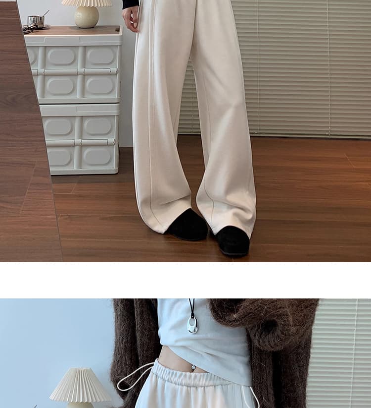 임산부 바지 가을 겨울철 도루 센스 양 뭐라구? 루즈핏 느긋한 와이드 레그 팬츠 배 모양 몸 슬림해 보이는 찹쌀 모통이 칼 바지 상세 이미지 49