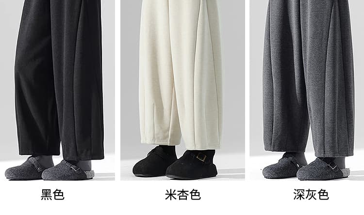 양모 루즈핏 임산부 바지 느긋한 와이드 레그 팬츠 9부 바지 찹쌀 풍선 바지 도루 센스 슬림해 보이는 바나나 바지 상세 이미지 25