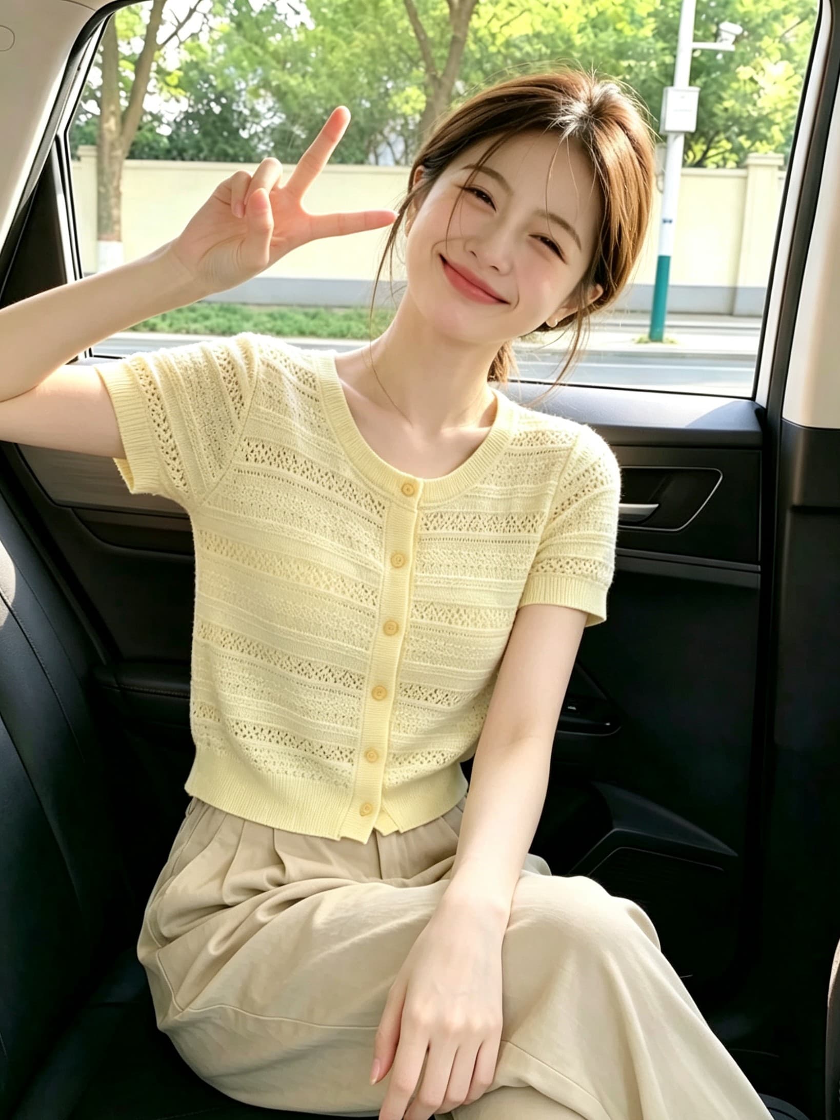 프랑스식 패션 홀로우 아웃 자수 반팔 니트 오픈 가디건 여성 여름 고유 한 아름다운 자이언트 잘 생긴 얇은 스타일 슬림해 보이는 맨위 상세 이미지 1