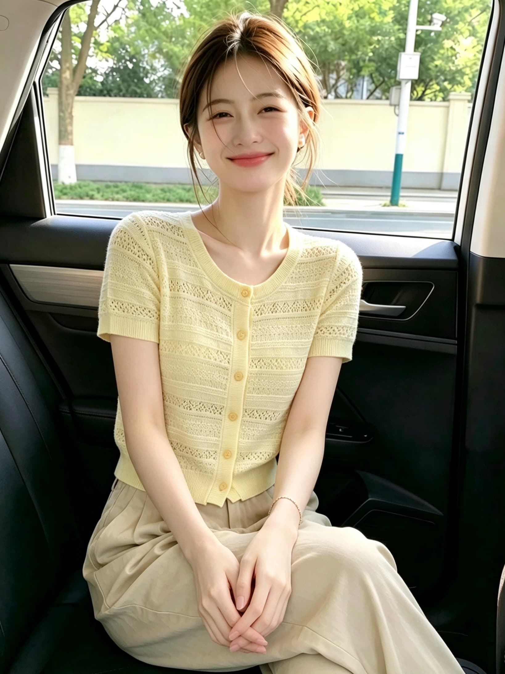 프랑스식 패션 홀로우 아웃 자수 반팔 니트 오픈 가디건 여성 여름 고유 한 아름다운 자이언트 잘 생긴 얇은 스타일 슬림해 보이는 맨위 상세 이미지 5