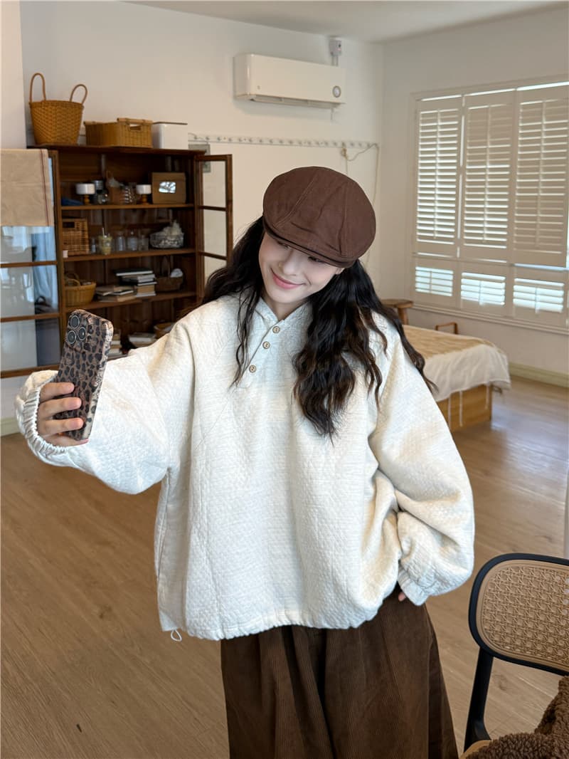실사 루즈핏 솜을 넣은 후드티 디자인 센스 다용도 맨위 바지 이미지 3