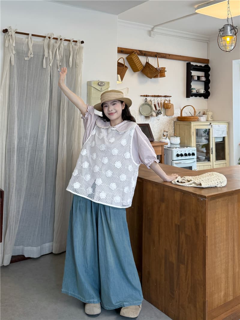 실사 베스트 셔츠 청바지 상세 이미지 2