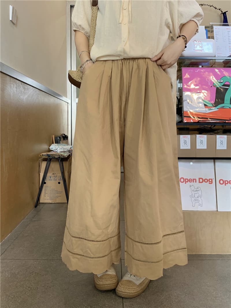 실사 레이스 칼라 셔츠 캐주얼 바지 상세 이미지 15