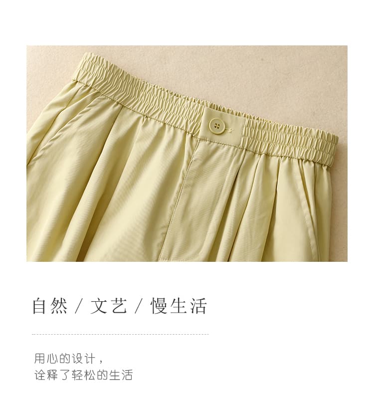 디자인 센스 프릴 정장 와이드 레깅스 바지 2025 여름 새로운 유럽 상품 여성 의류 스트레이트 9 포인트 캐주얼 바지 트렌디 상세 이미지 8