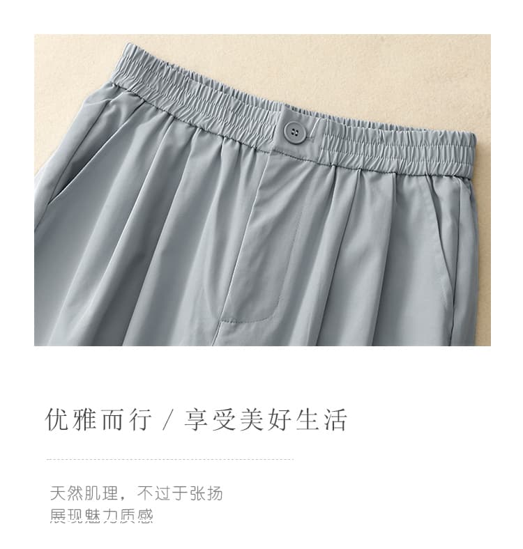 디자인 센스 프릴 정장 와이드 레깅스 바지 2025 여름 새로운 유럽 상품 여성 의류 스트레이트 9 포인트 캐주얼 바지 트렌디 상세 이미지 17