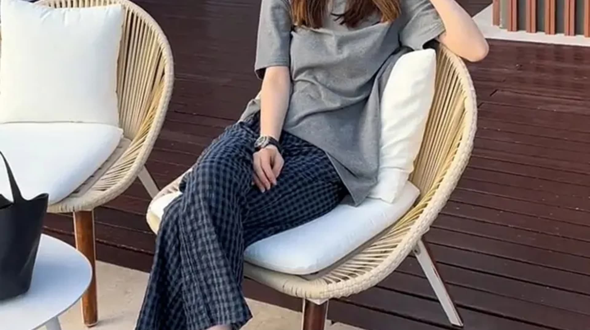 2026 여름 임산부 세트 바지 다용도 회색 티셔츠 루즈핏 복부 지지 와이드 레그 팬츠 캐주얼 출산 착용 여름 드레스 상세 이미지 30