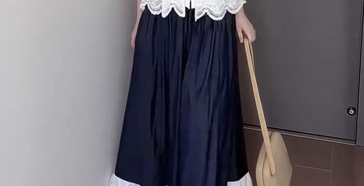 지금 2026 새로운 임산부 세트 완료 슈퍼 화재 여름 드레스 센 부서 품격 홀로우 아웃 Chic 작은 셔츠 와이드 레그 팬츠 착용 가져 가라. 세트 상세 이미지 36