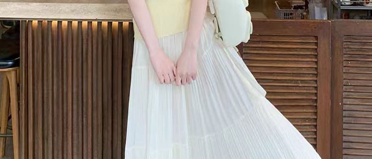 지금 지금 임산부 반신 스커트 여성 여름 2026 년 새로운 슬림해 보이는 빅 플레어 스커트 백 주름 한 마디 우산 치마 케이크 드레스 상세 이미지 27