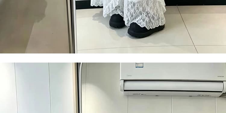 2026 여름 새로운 민소매 맨위 패치워크 화이트 레이스 계층의 감각 없음 복부 지지 임산부 반신 치마 세트 상세 이미지 43