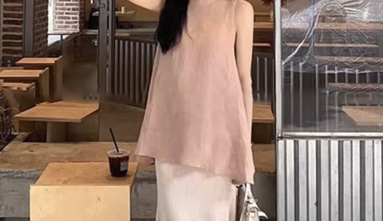 임산부 세트 오래된 돈 바람 이후 트임 민소매 조끼 맨위 몸매 가꾸기 타이트 스커트 반신 스커트 여름 다용도 인어 꼬리 스커트 상세 이미지 20