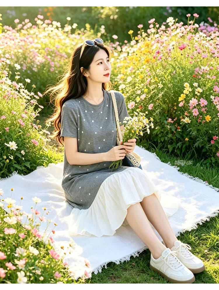 출산 착용 여름 드레스 2026 새로운 드레스 임신 엄마 프랑스식 착용 가져 가라. 패션 품격 달콤함 슬림해 보이는 여름 미니 스커트 상세 이미지 34