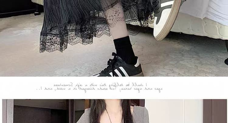 지금 지금 임산부 패션 레이스 케이크 반신 스커트 여성 2026 가을 새로운 하이웨이스트 루즈핏 한 마디 중간 길이 치마 상세 이미지 47