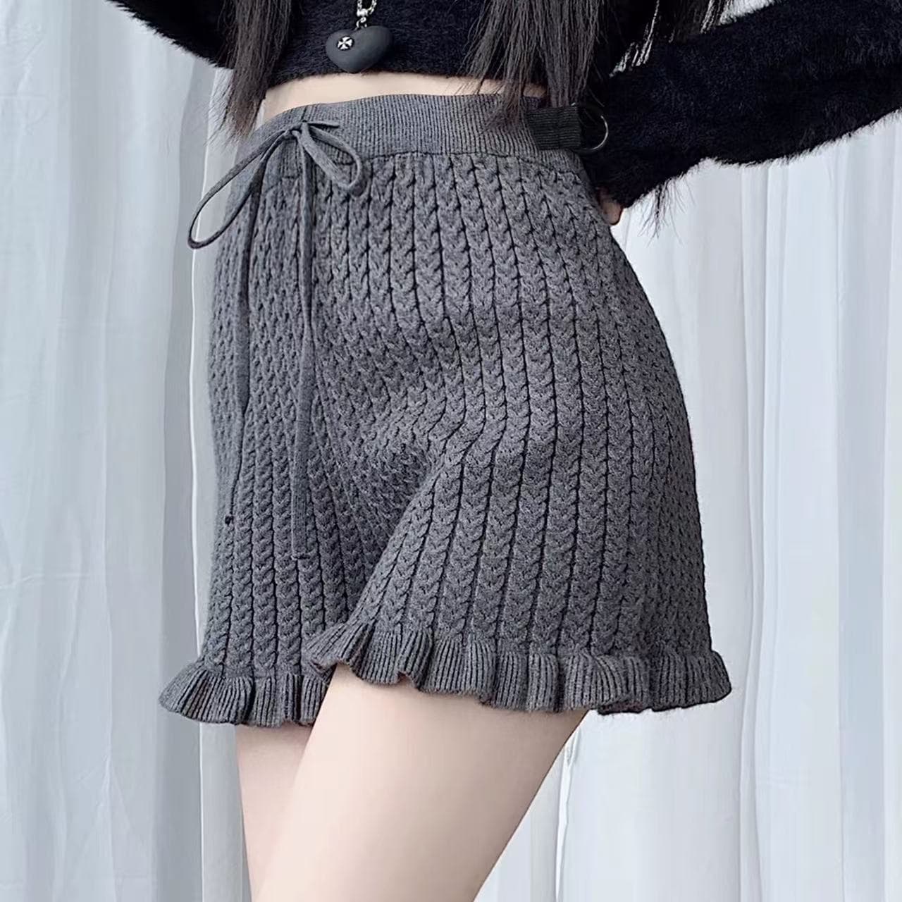임산부 반바지 여성 가을 겨울 외출용 털실 반바지 슈퍼 잘 생긴 목이버섯 레이스 타이트 슬림해 보이는 부츠 팬츠 만나는 바지 이미지 2