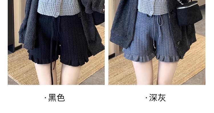임산부 반바지 여성 가을 겨울 외출용 털실 반바지 슈퍼 잘 생긴 목이버섯 레이스 타이트 슬림해 보이는 부츠 팬츠 만나는 바지 상세 이미지 21