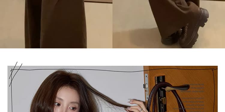 임산부 증가 에디션 POLO 칼라 스트라이프 풀오버 빅 사이즈 여성 가을 겨울철 느긋한 루즈핏 니트 스웨터 맨위 상세 이미지 34