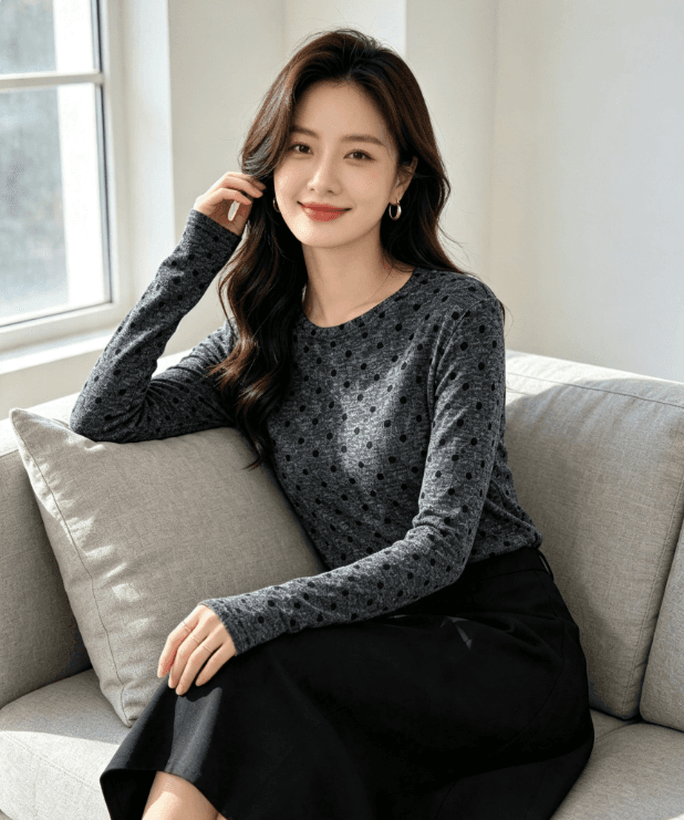 가을 신제품 레이스 기본 셔츠 여성 외국 가스 라운드 넥 한국 스타일 몸매 가꾸기 슬림해 보이는 품격 망사 인사이드 가져 가라. 긴팔 맨위 이미지 4