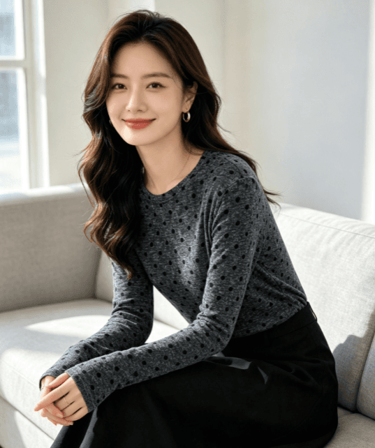 가을 신제품 레이스 기본 셔츠 여성 외국 가스 라운드 넥 한국 스타일 몸매 가꾸기 슬림해 보이는 품격 망사 인사이드 가져 가라. 긴팔 맨위 상세 이미지 8