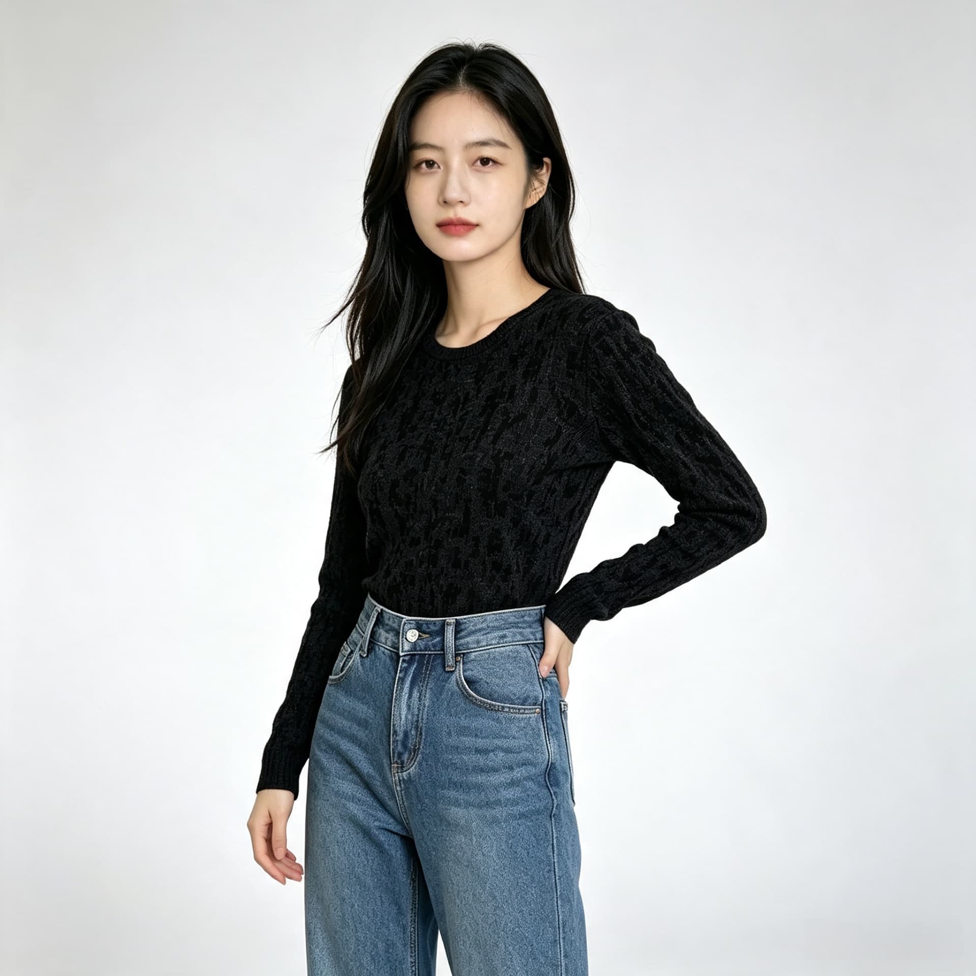 가을 신제품 레이스 기본 셔츠 여성 외국 가스 라운드 넥 한국 스타일 몸매 가꾸기 슬림해 보이는 품격 망사 인사이드 가져 가라. 긴팔 맨위 상세 이미지 1
