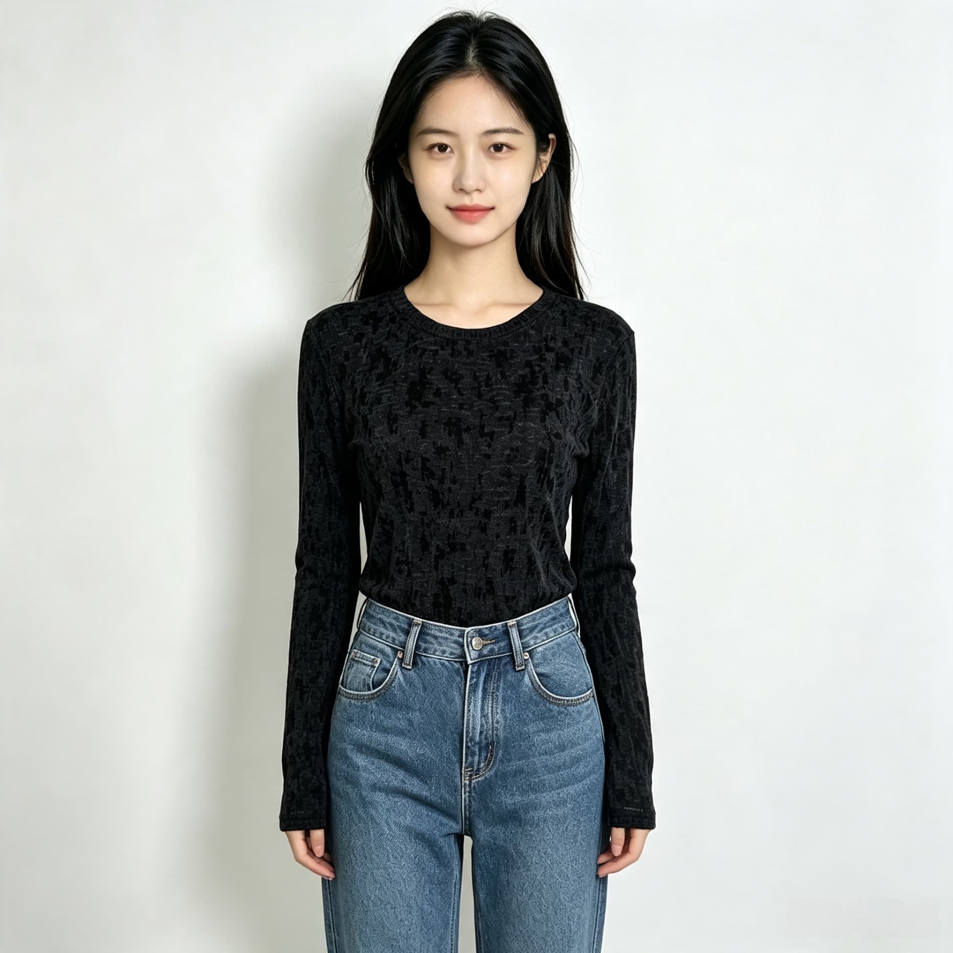 가을 신제품 레이스 기본 셔츠 여성 외국 가스 라운드 넥 한국 스타일 몸매 가꾸기 슬림해 보이는 품격 망사 인사이드 가져 가라. 긴팔 맨위 상세 이미지 3