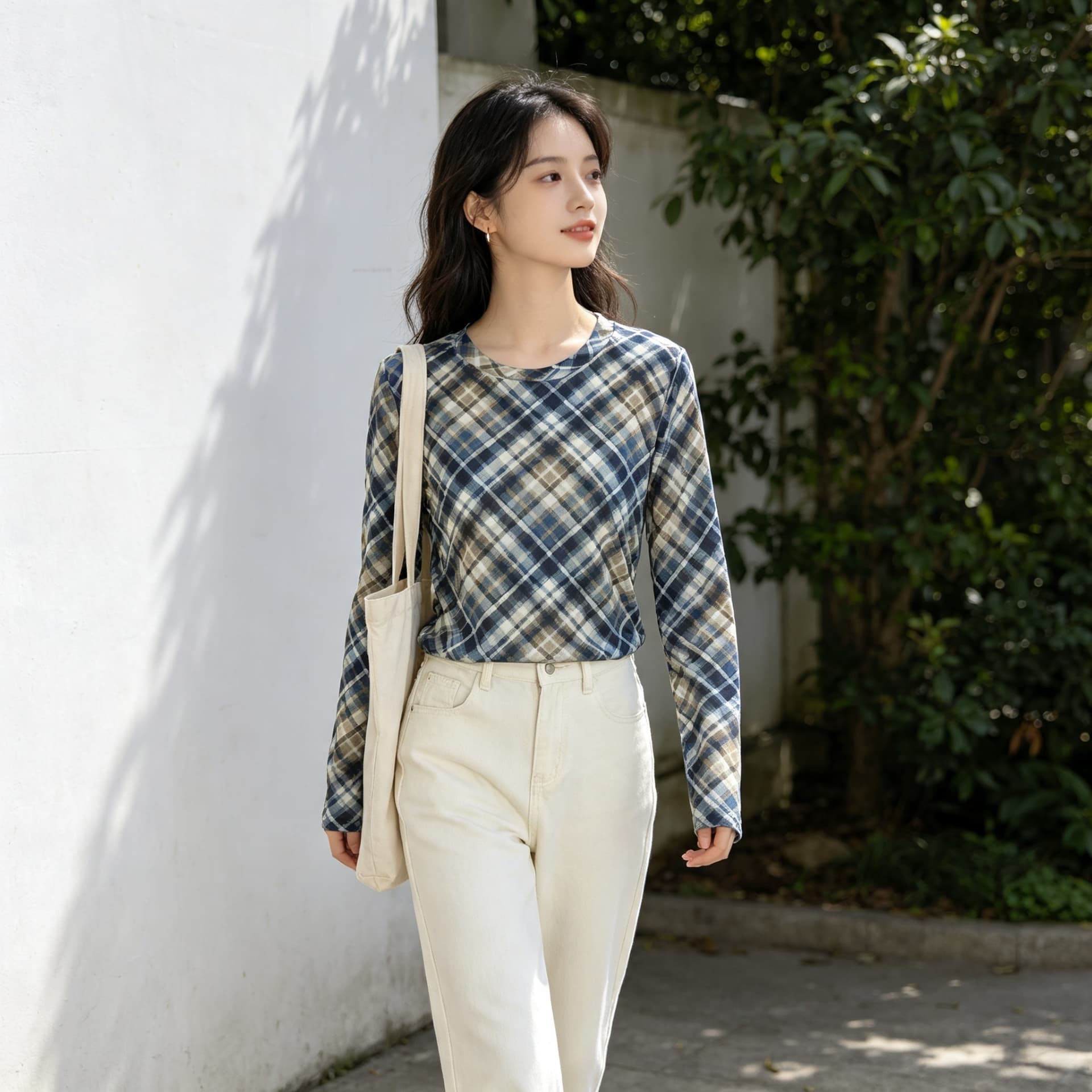 가을 레트로 망사 기본 셔츠 여성 외국 가스 라운드 넥 한국 스타일 몸매 가꾸기 슬림해 보이는 품격 인사이드 가져 가라. 긴팔 맨위 상세 이미지 5
