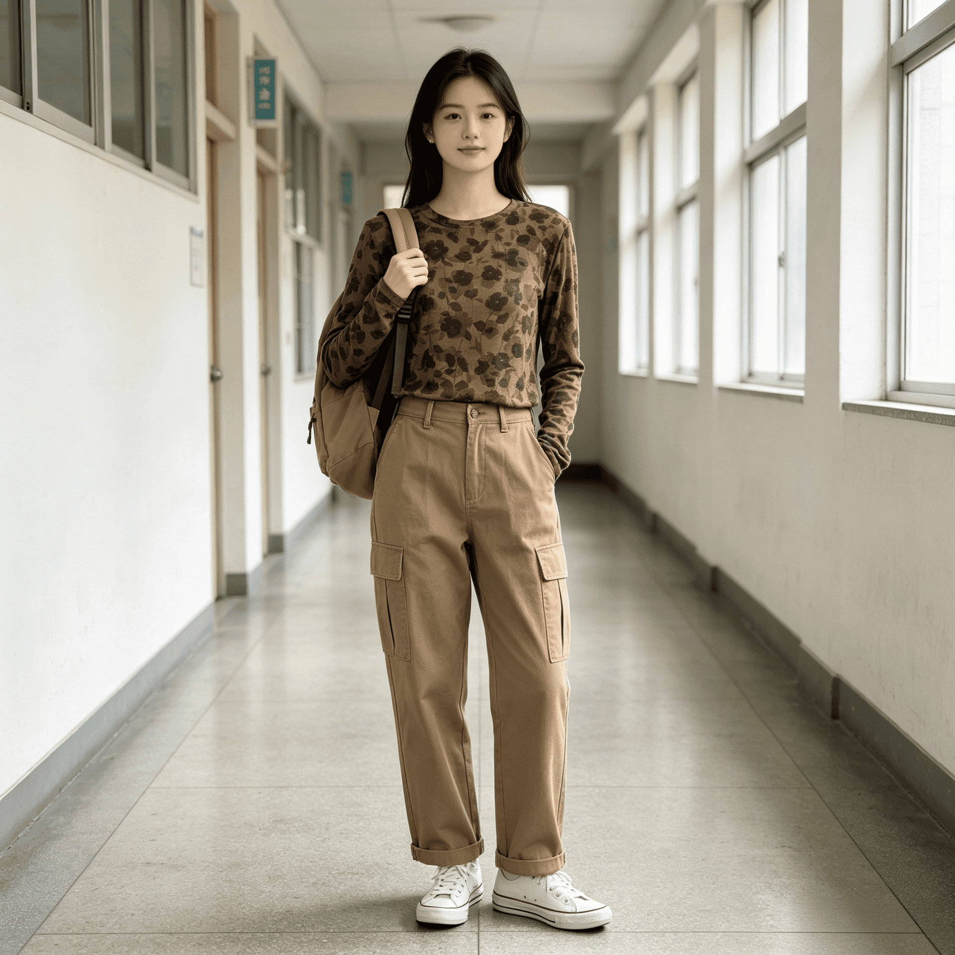 가을 신제품 기본 셔츠 여성 외국 가스 라운드 넥 한국 스타일 레트로 슬림해 보이는 품격 인사이드 가져 가라. 긴팔 맨위 이미지 3