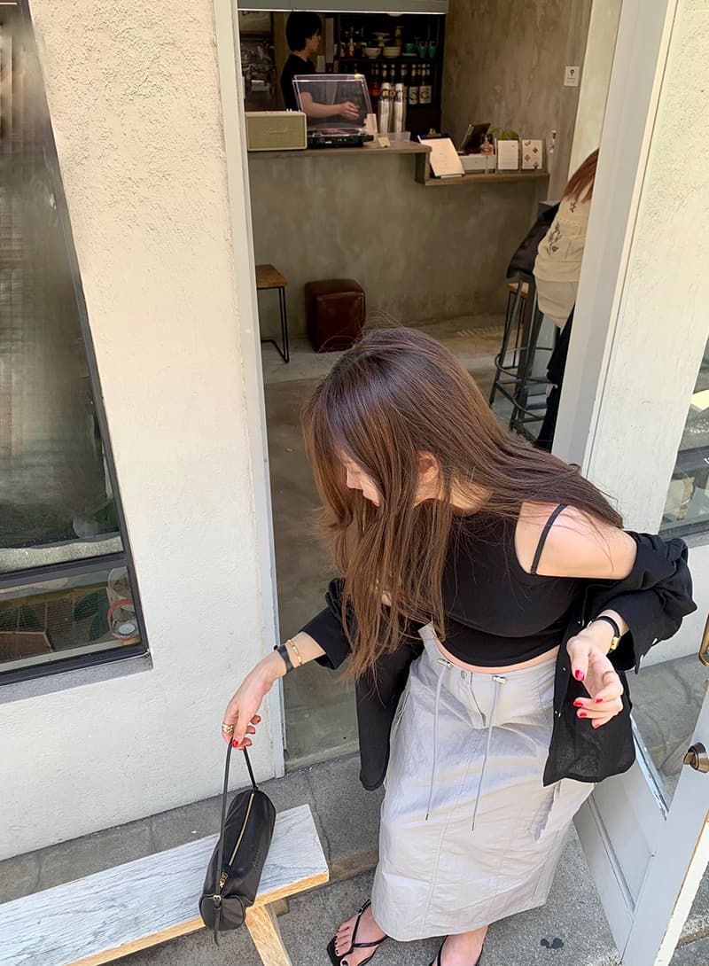 있음 선적 폴로 칼라 싱글 줄 버튼 루즈핏 긴팔 카디건 코트 셔츠 상세 이미지 6