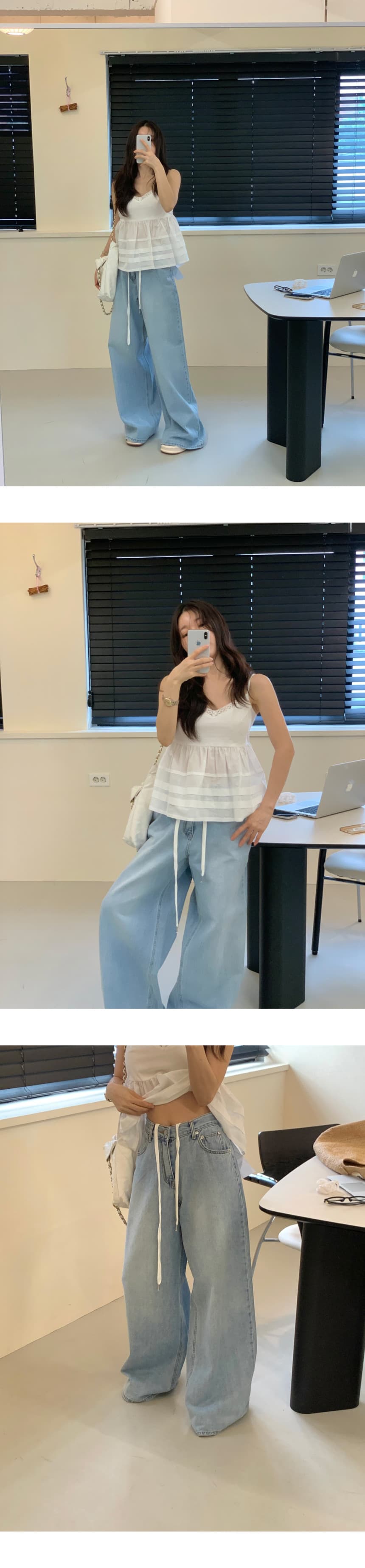 있음 선적 미니멀리즘 몸매 가꾸기 백리스 단색 캐미솔 상세 이미지 7