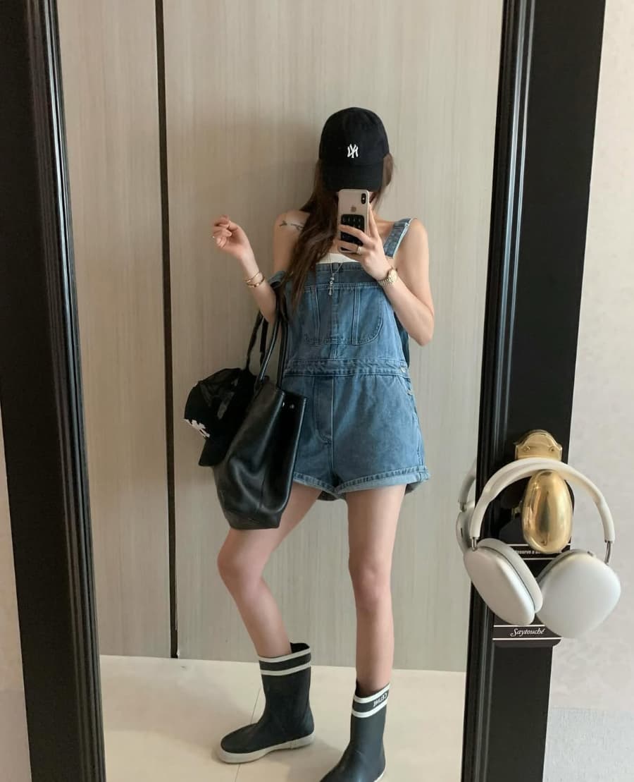 있음 선적 여름 패션 다용도 연령 감소 멜빵 올인원 반바지 상세 이미지 23