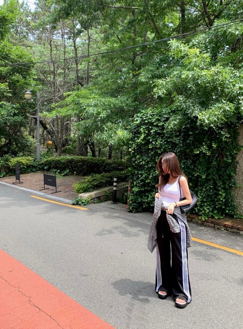 있음 선적 캐주얼 루즈핏 다용도 긴팔 작은 격자 셔츠 맨위 상세 이미지 24