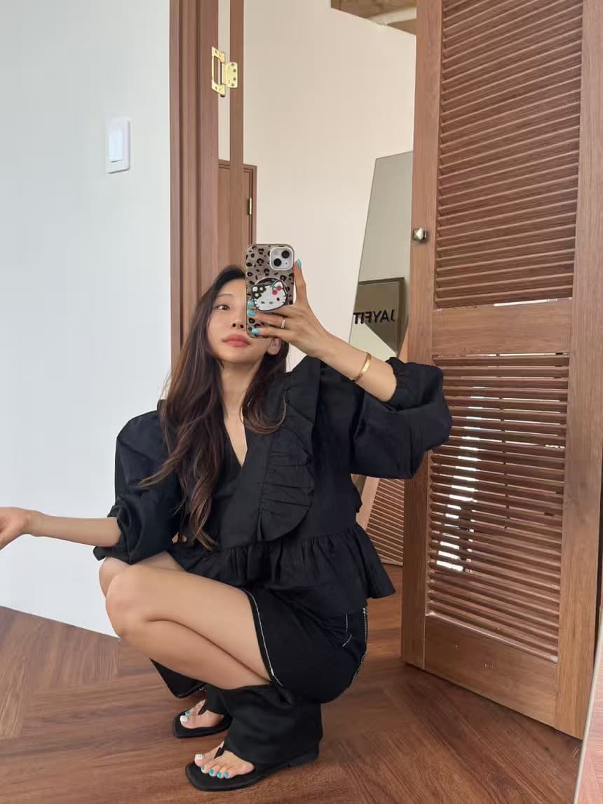 있음 선적 거품 소매 프릴 품격 긴팔 인형 셔츠 상세 이미지 19