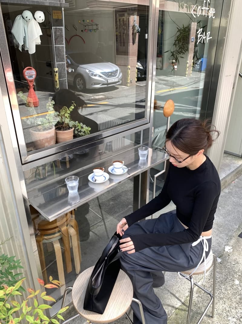 있음 선적 고급 원단 배색 패치워크 허리 머리 측면 지퍼 캐주얼 바지 상세 이미지 13