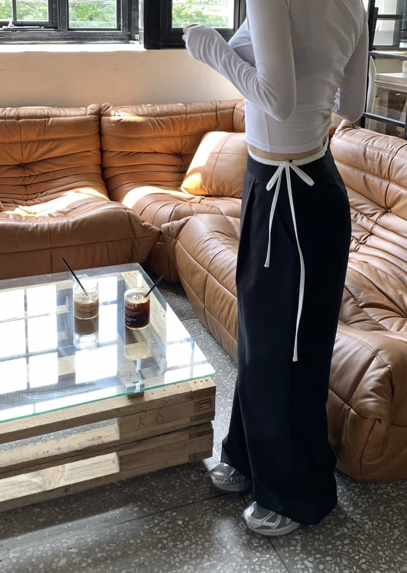 있음 선적 고급 원단 배색 패치워크 허리 머리 측면 지퍼 캐주얼 바지 상세 이미지 32