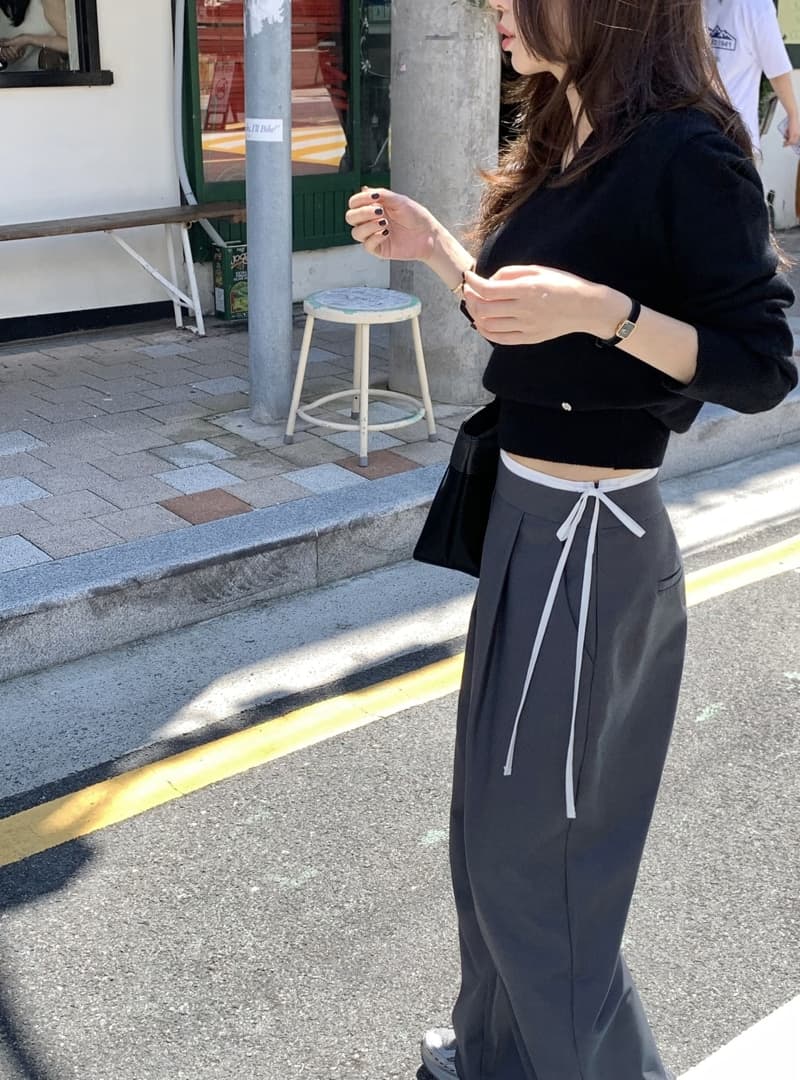 있음 선적 고급 원단 배색 패치워크 허리 머리 측면 지퍼 캐주얼 바지 상세 이미지 42