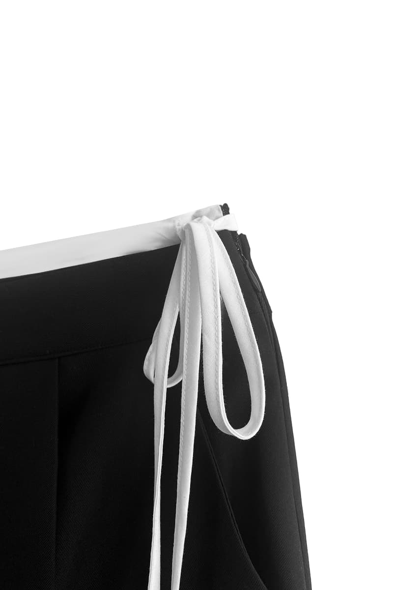 있음 선적 고급 원단 배색 패치워크 허리 머리 측면 지퍼 캐주얼 바지 상세 이미지 58