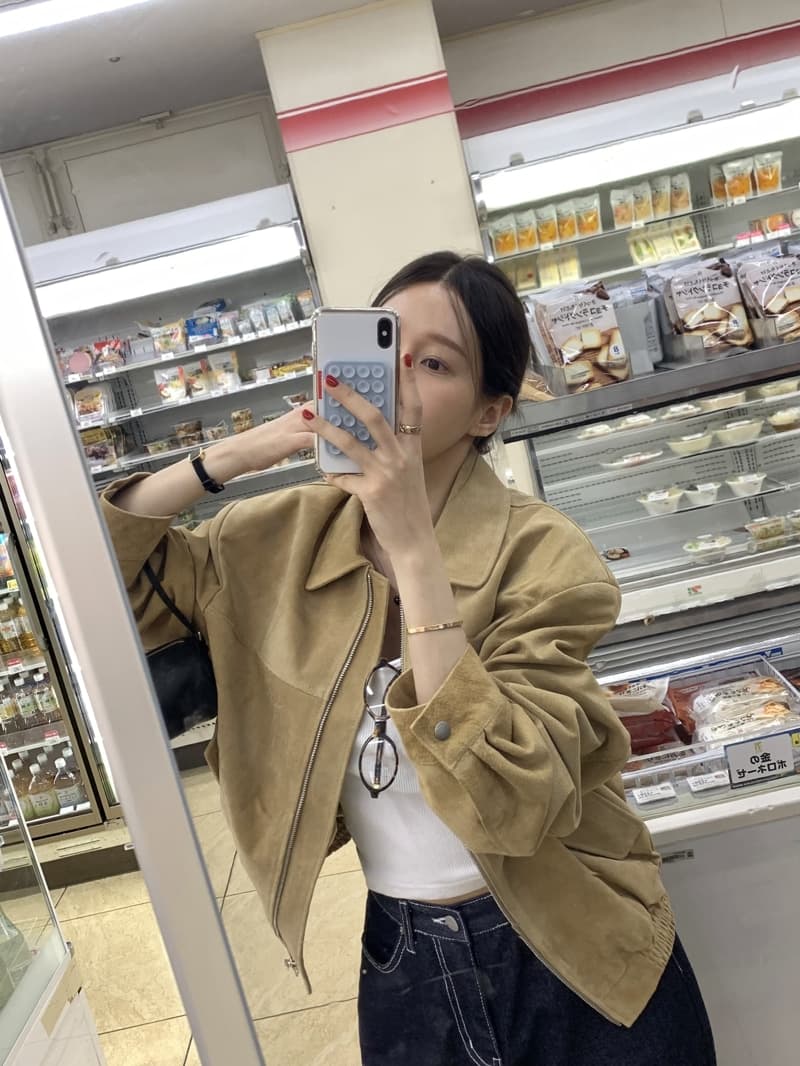 있음 선적 레트로 지퍼 폴로 칼라 밑단 허리밴드 캐주얼 다용도 재킷 맨위 상세 이미지 27