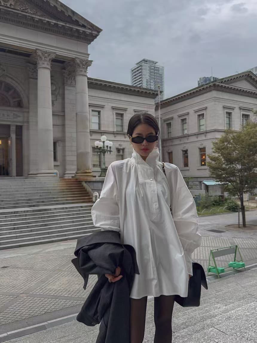 있음 선적 루즈핏 슬림해 보이는 다용도 스탠드 칼라 풀오버 긴팔 캐주얼 맨위 상세 이미지 1