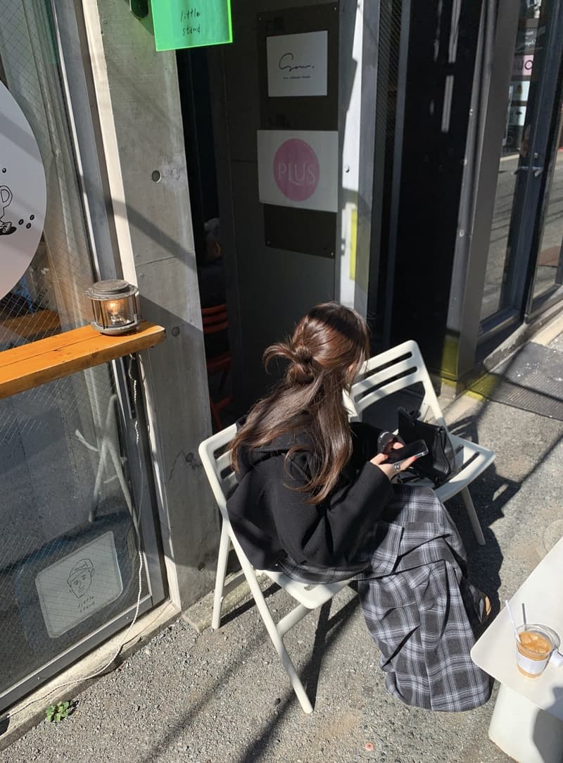 있음 선적 새로운 ins 패션 출퇴근 모직 체크무늬 허리밴드 넓은 다리 캐주얼 바지 상세 이미지 1
