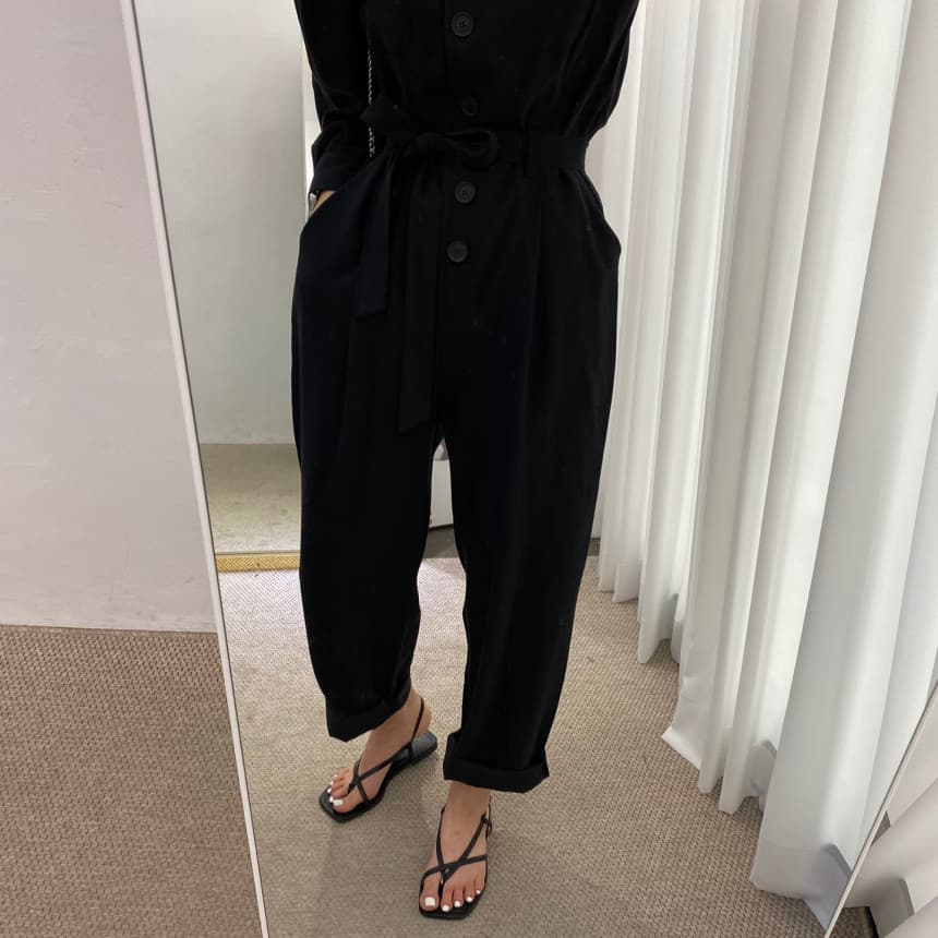 있음 선적 연령 감소 허리 수축 긴팔 올인원 캐주얼 바지 올인원 바지 상세 이미지 41