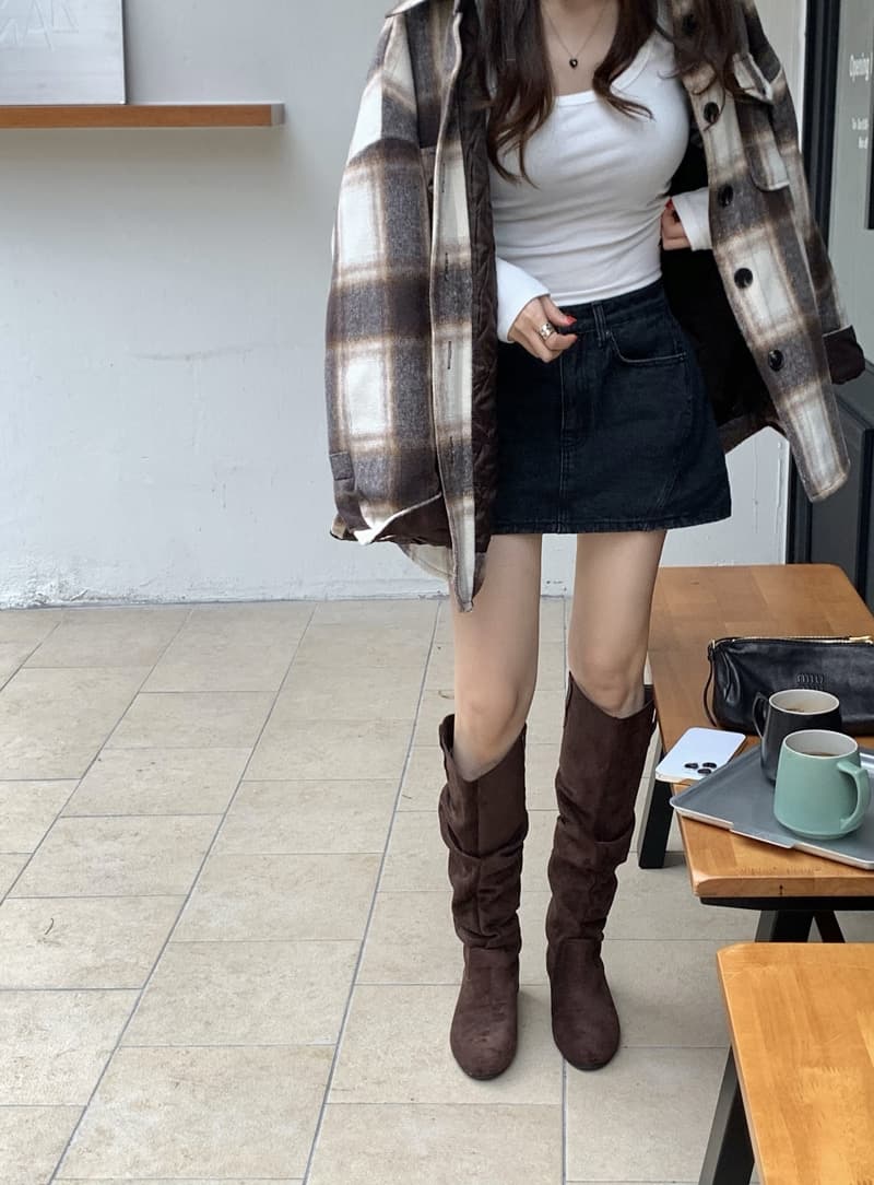 있음 선적 두꺼운 모직 외투 루즈핏 중간 길이 솜을 넣은 보온 코트 상세 이미지 14